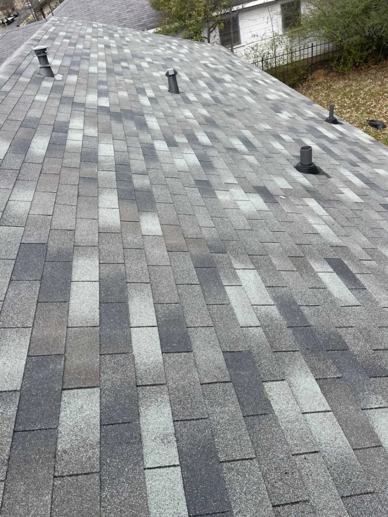 Roofing team responding to active leak conditions